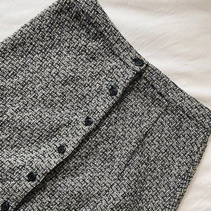 Black and white mini skirt